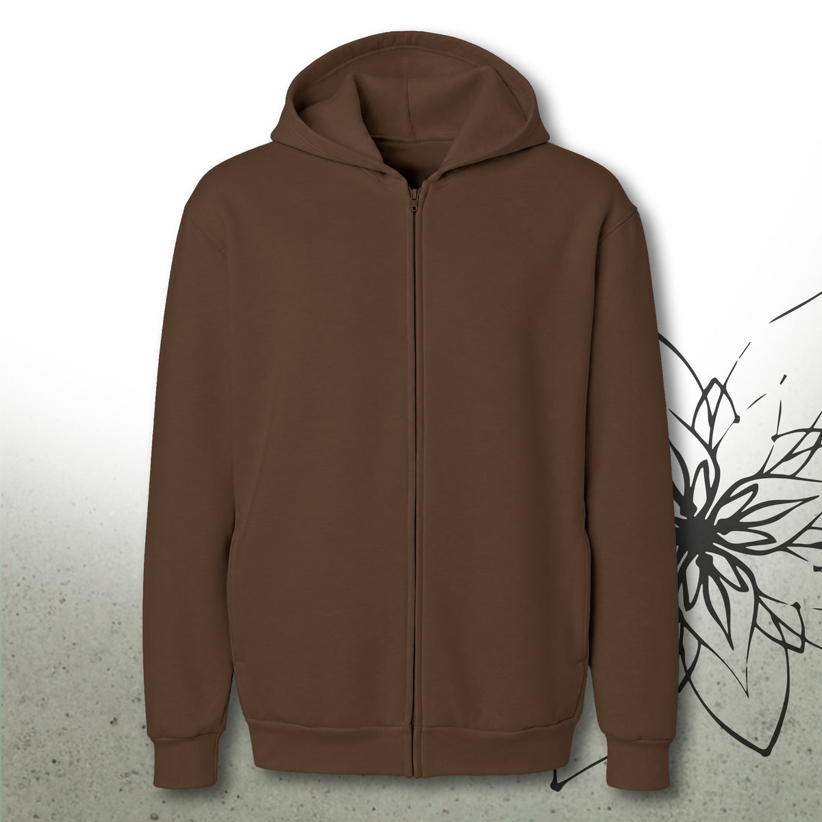 Halloween Skull & Autumn Leaves Unisex Zip Hoodie — MoonSong® Collection