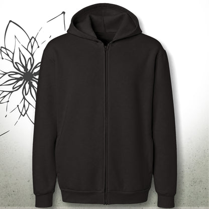 Broken Bleeding Sunflower Halloween Unisex Graphic Full-Zip Hoodie — MoonSong® Collection