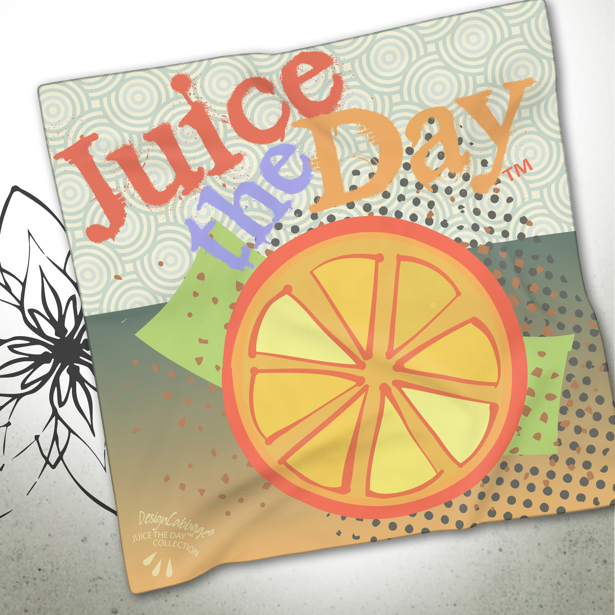 Citrus Graphic Fashion Scarf — Juice The Day® Collection