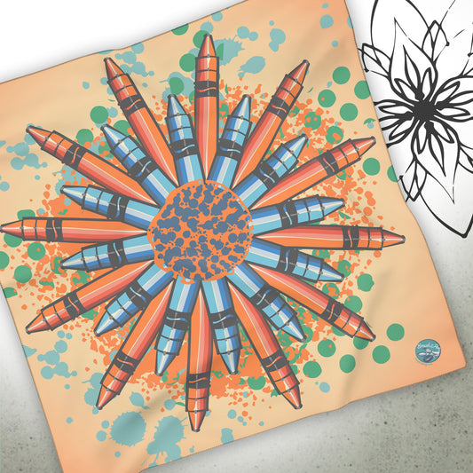 Crayon Mandala Graphic Scarf - Brush&Pen® Collection