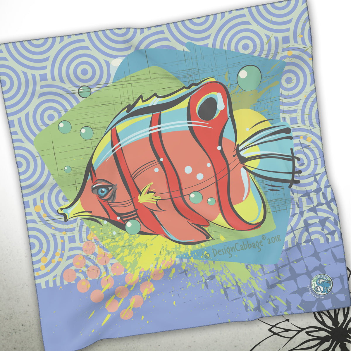 Tropical Fish Ocean Graphic Scarf — ScubaCrew® Collection