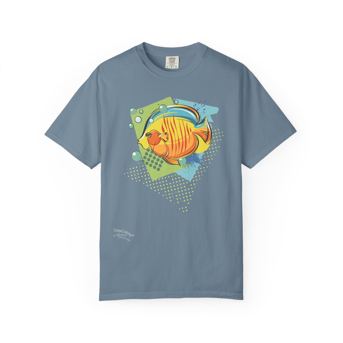 Tropical Angelfish Graphic T-Shirt — Colorful Retro Ocean Design