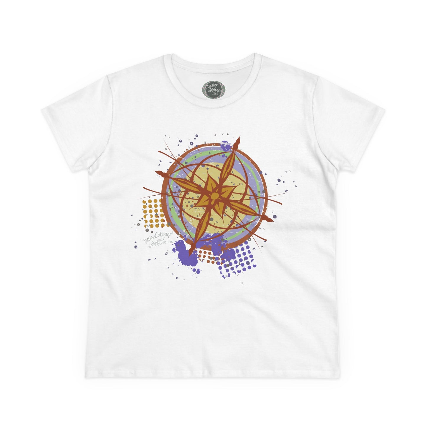 Earth Compass Graphic T-Shirt - Brush&Pen® Collection - Women's Tee