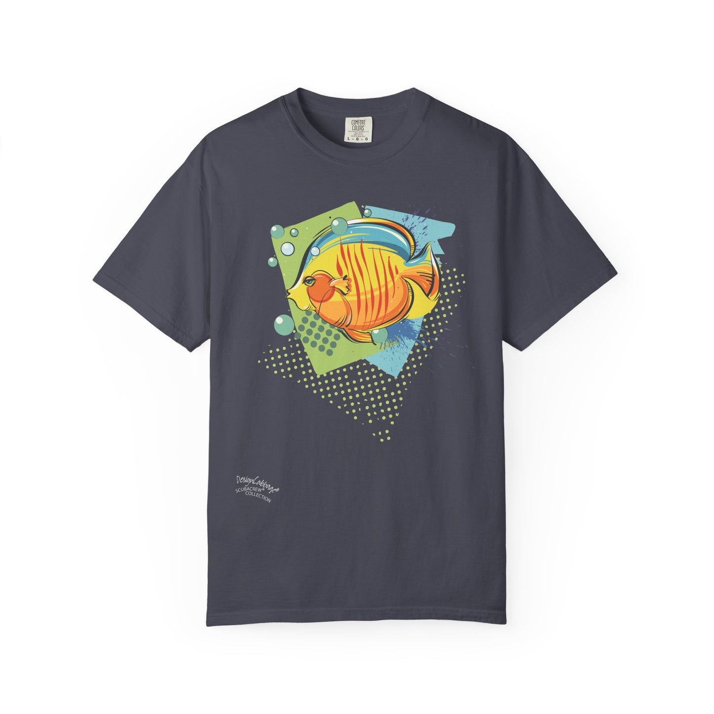 Tropical Angelfish Graphic T-Shirt — Colorful Retro Ocean Design