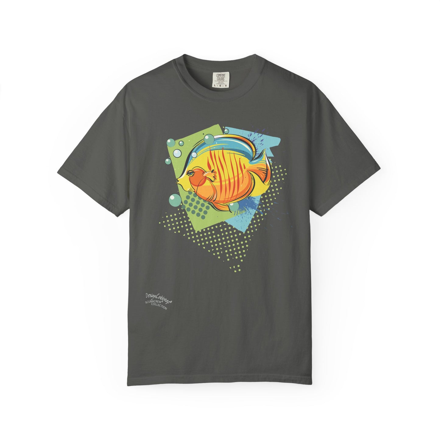 Tropical Angelfish Graphic T-Shirt — Colorful Retro Ocean Design