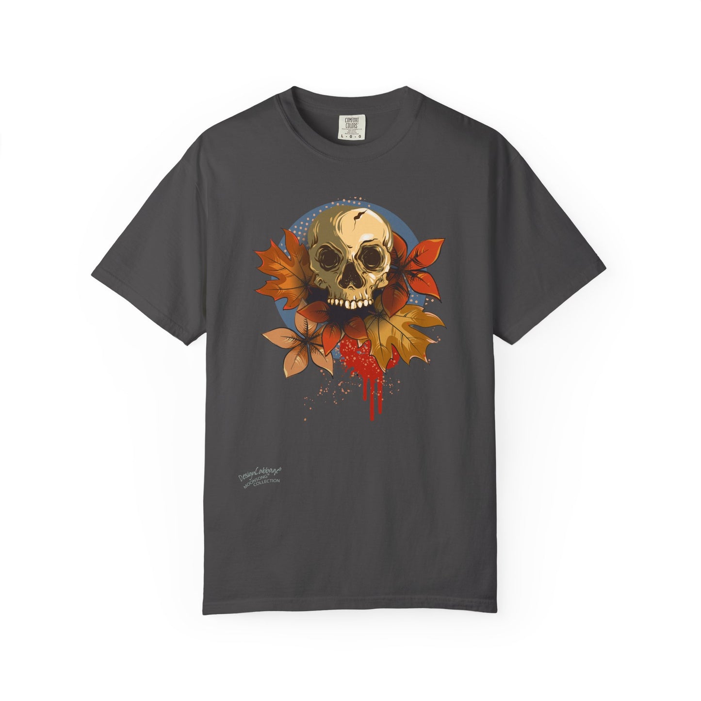 Autumn Skull T-Shirt — Fall Leaves & Floral Skull Graphic Tee