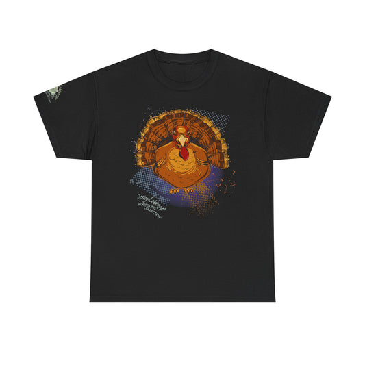 Thanksgiving Christmas Turkey Gobbler Graphic T-Shirt - MoonSong® Holiday Collection - Unisex-Fit Tee
