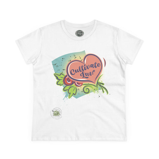 Love Heart Graphic T-Shirt - CultivateLuv® Collection - Women's Tee