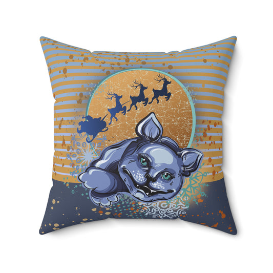 Christmas Santa Cat Graphic Throw Pillow - MoonSong™ Collection