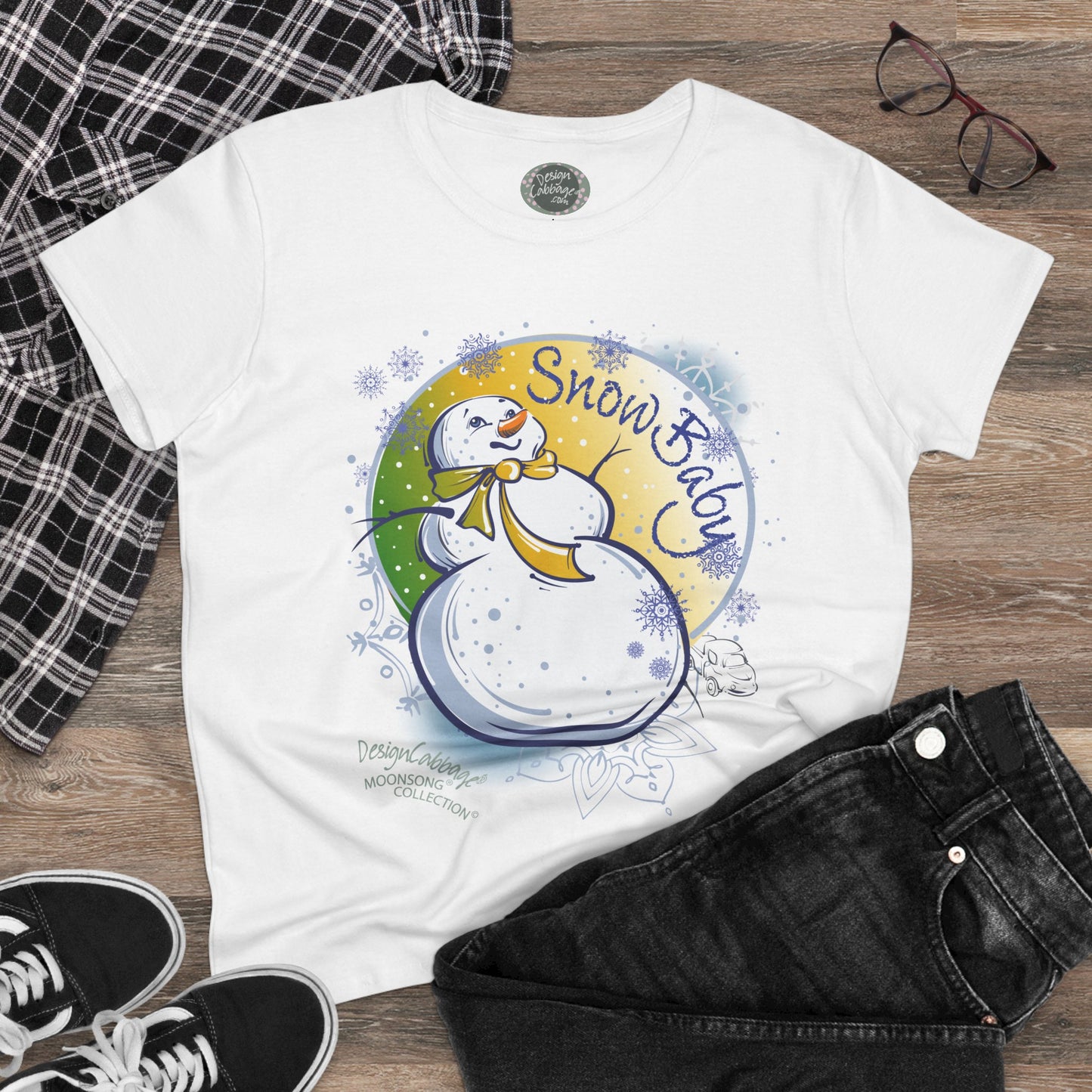 Snow Baby Graphic T-Shirt - MoonSong® Holiday Collection - Women's Tee