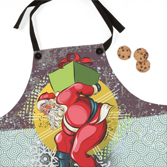Dancing Santa Graphic Apron - MoonSong® Collection