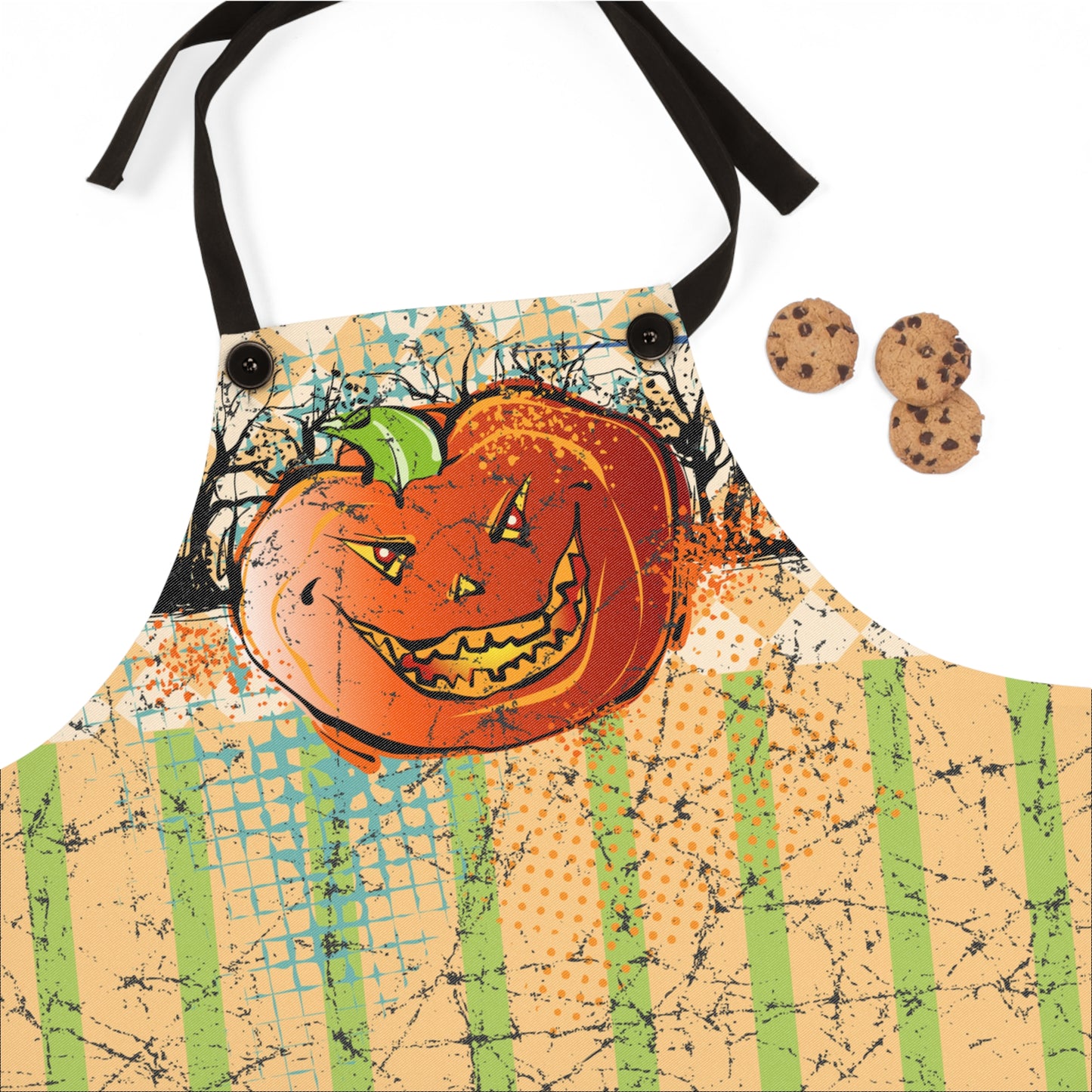 Vintage Halloween Pumpkin Graphic Apron - MoonSong® Collection