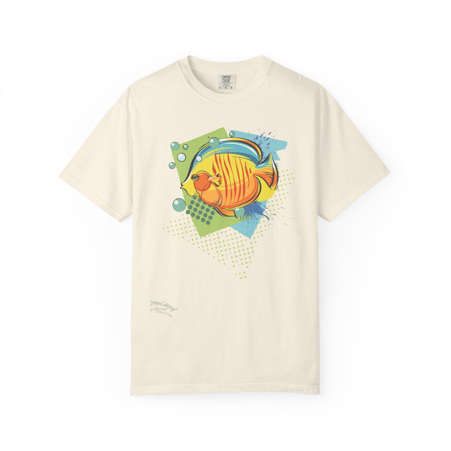 Tropical Angelfish Graphic T-Shirt — Colorful Retro Ocean Design