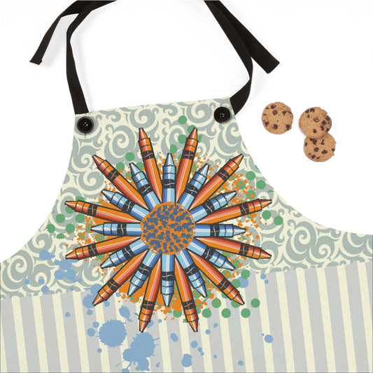 Crayon Mandala Graphic Apron - Brush&Pen® Collection