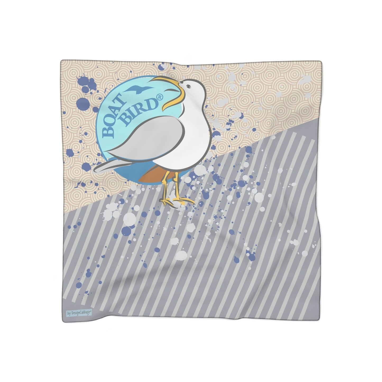 Seagull Nautical Poly Scarf - BoatBird® Collection