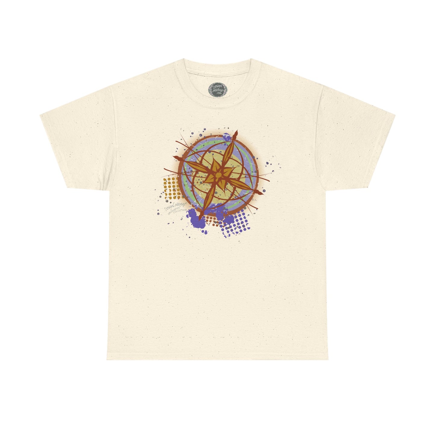 Earth Compass Graphic T-Shirt - Brush&Pen® Collection - Unisex-Fit Tee