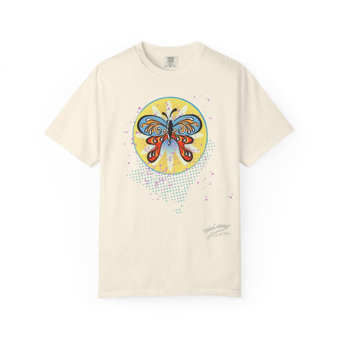 Butterfly Circle Graphic T-Shirt — Vibrant Psychedelic Nature Tee
