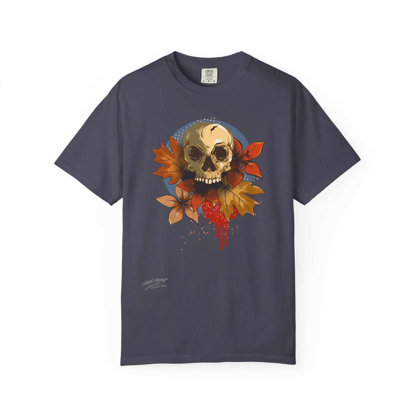 Autumn Skull T-Shirt — Fall Leaves & Floral Skull Graphic Tee