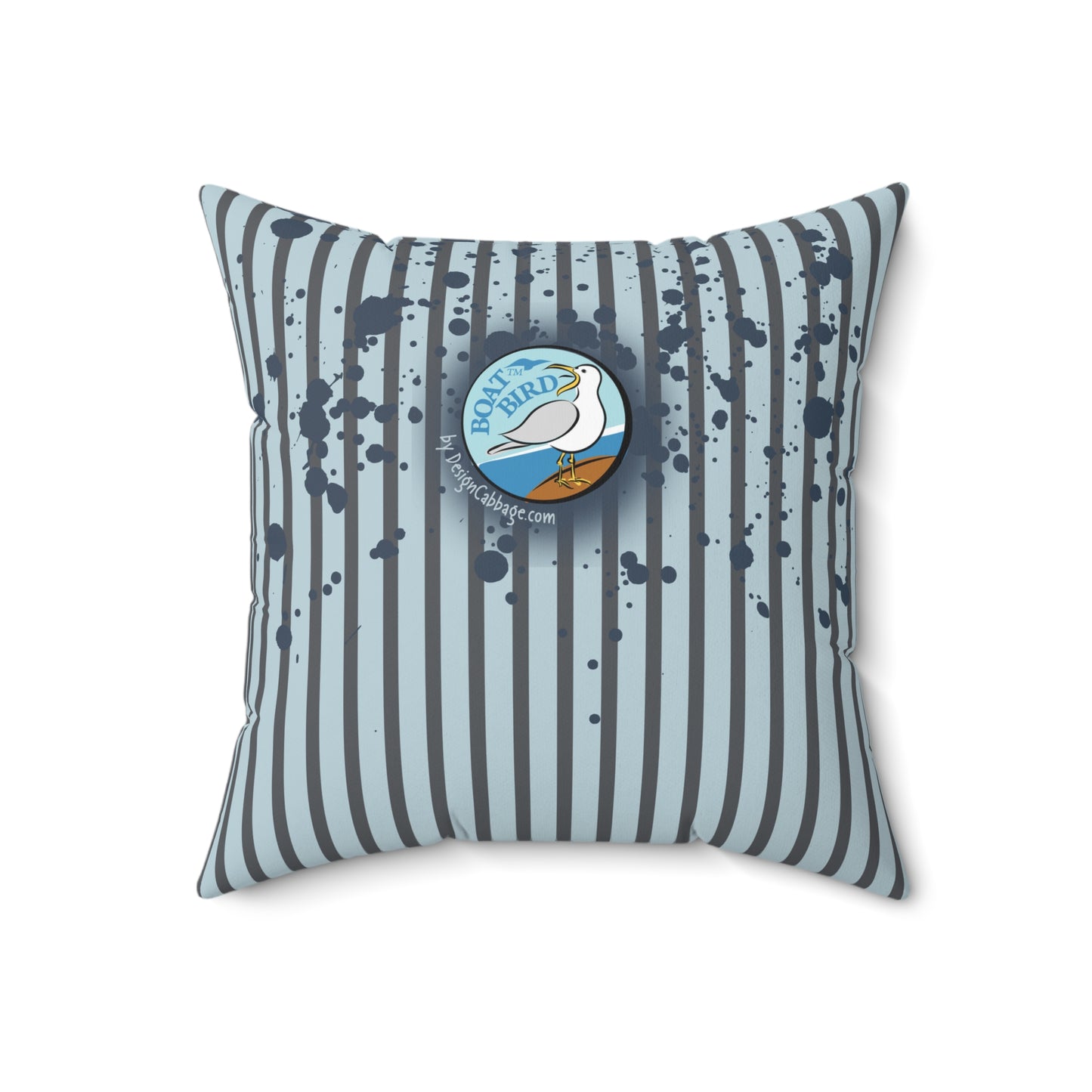 Sailboat Nautical Graphic Throw Pillow - BoatBird™ Collection