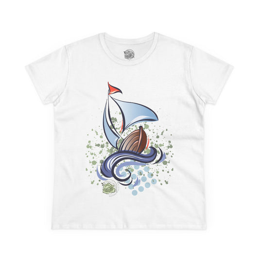 Sailboat Graphic T-Shirt - BoatBird® Collection - Women's Tee