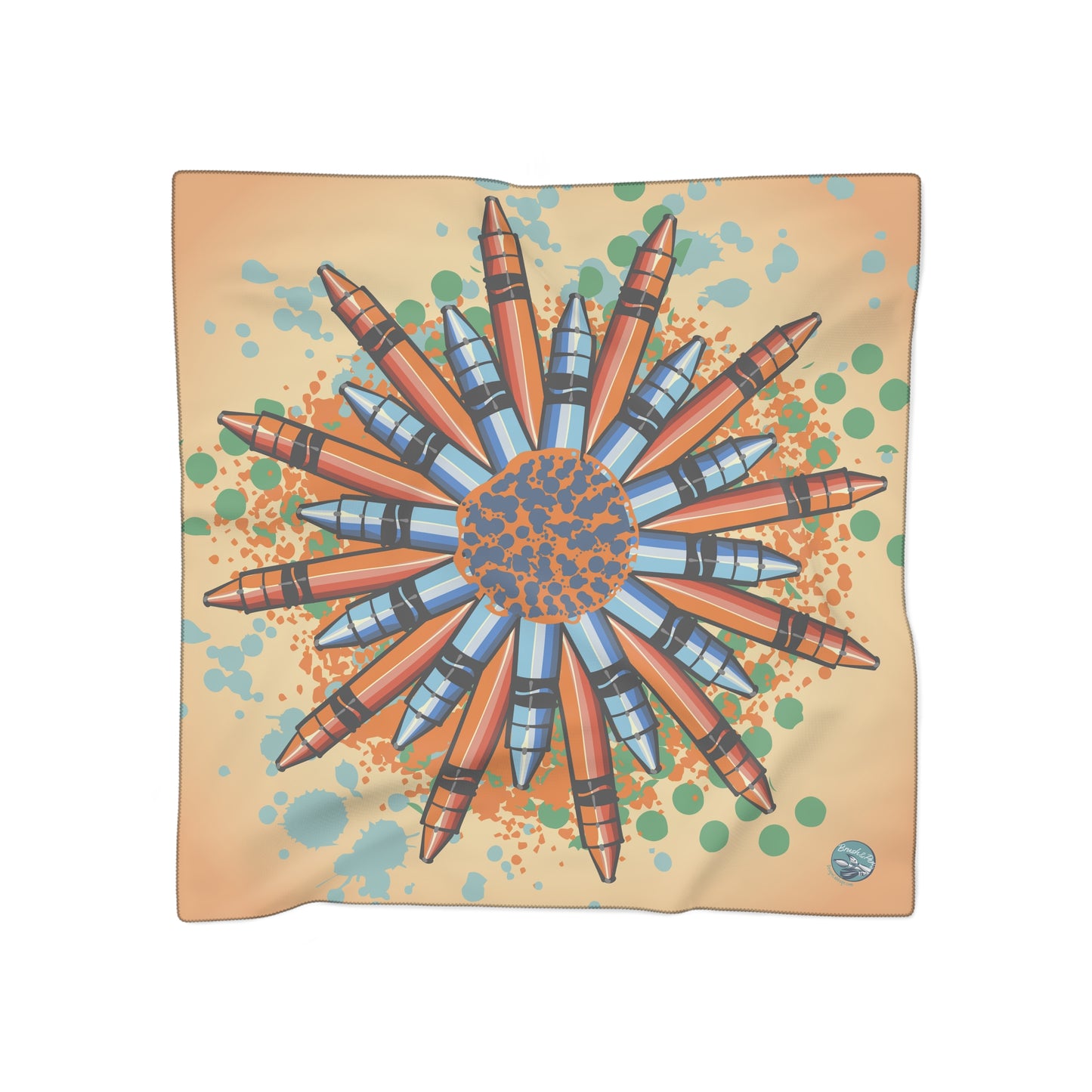 Crayon Mandala Graphic Scarf - Brush&Pen® Collection