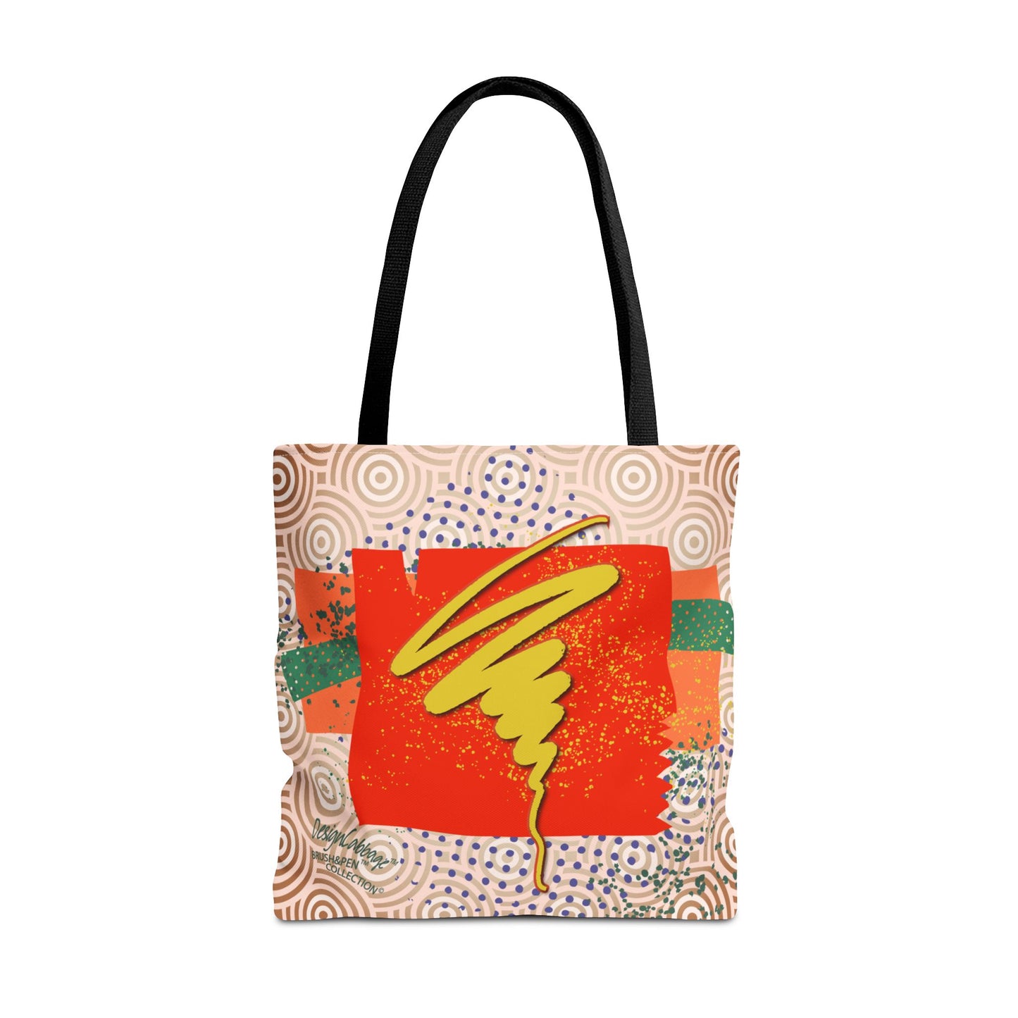 Abstract Art Whirlwind Graphic Tote Bag - Brush&Pen™ Collection