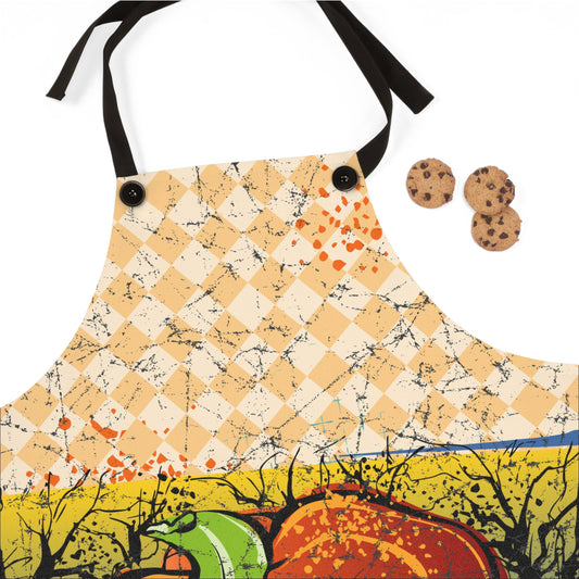 Vintage Halloween Pumpkin Graphic Apron - MoonSong® Collection
