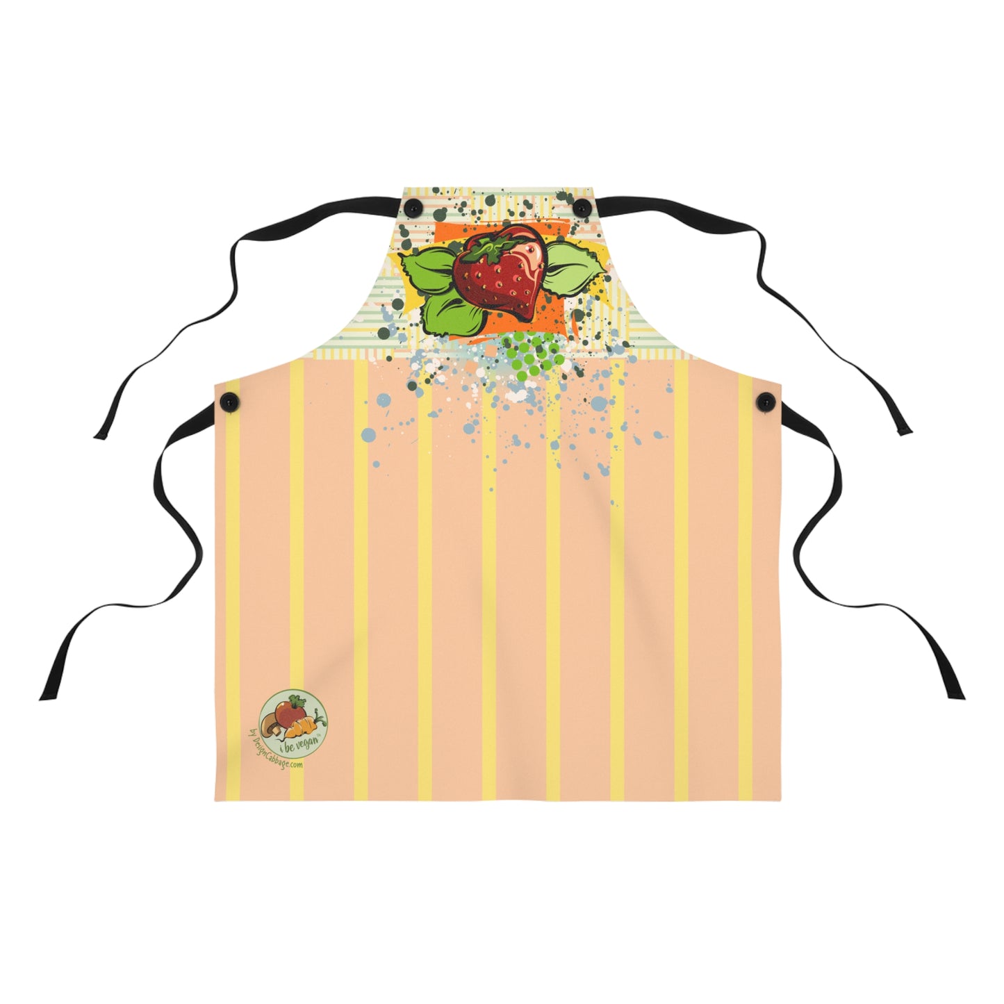 Strawberry Garden Graphic Apron - I Be Vegan® Collection