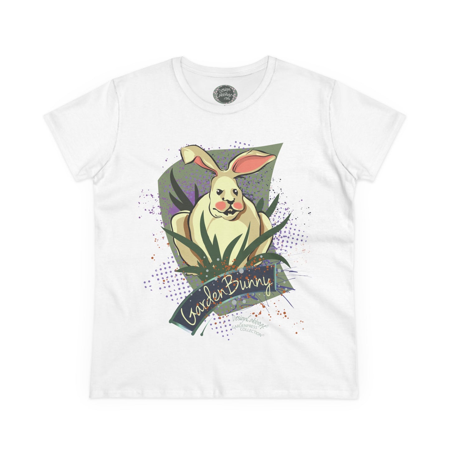 Bunny Rabbit Garden Graphic T-Shirt - GardenPress® Collection - Women's Tee