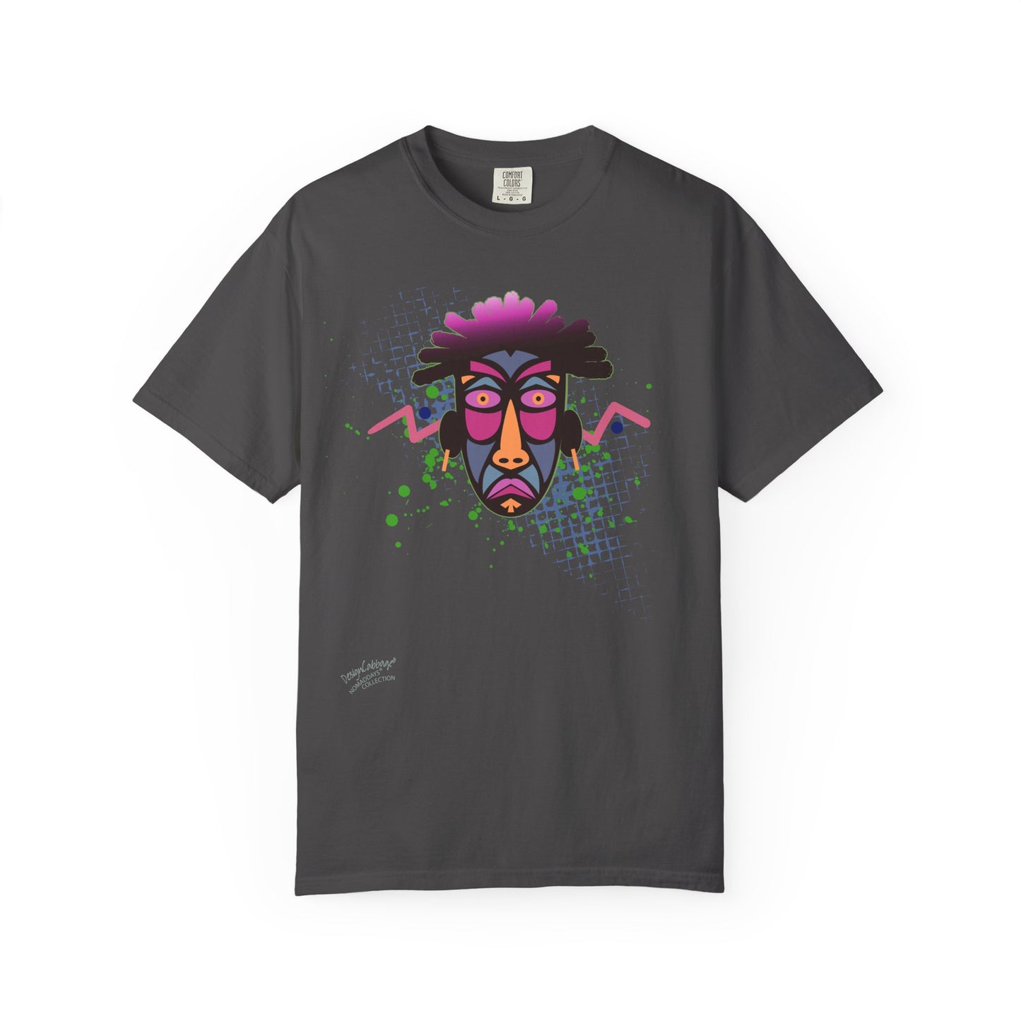 Abstract Tribal Mask T-Shirt — Colorful Urban Art Tee