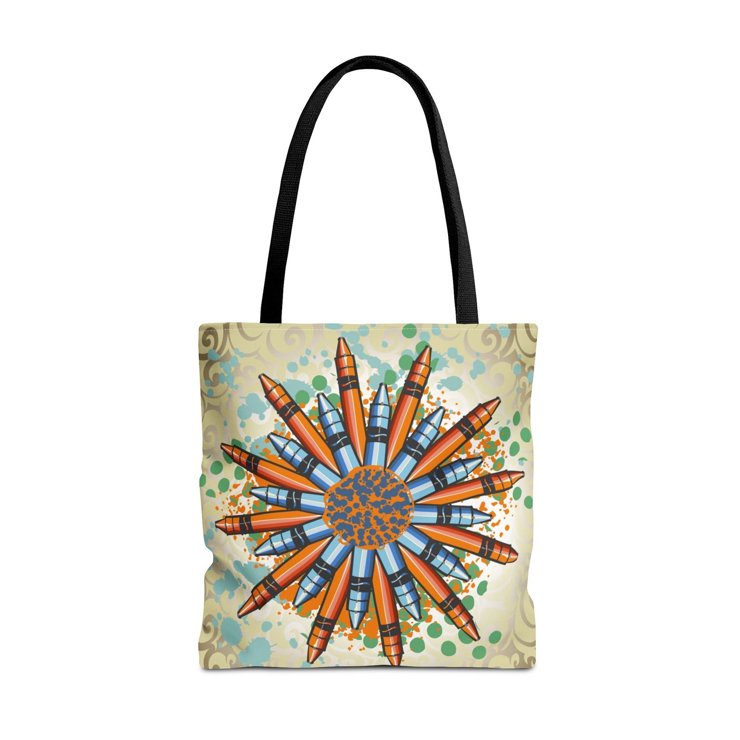 Crayon Mandala Graphic Tote Bag - Brush&Pen™ Collection
