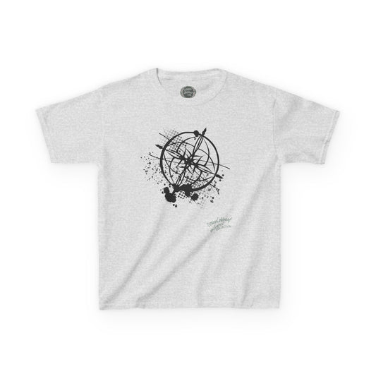 Earth Compass Graphic T-Shirt - VintageInk® Collection - Kids' Tee