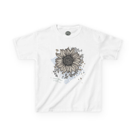 Vintage Garden Sunflower Graphic T-Shirt - VintageInk® Collection - Kids' Tee