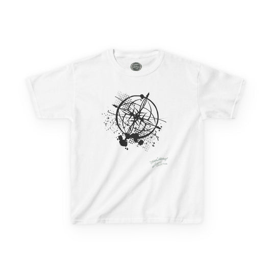 Earth Compass Graphic T-Shirt - VintageInk® Collection - Kids' Tee