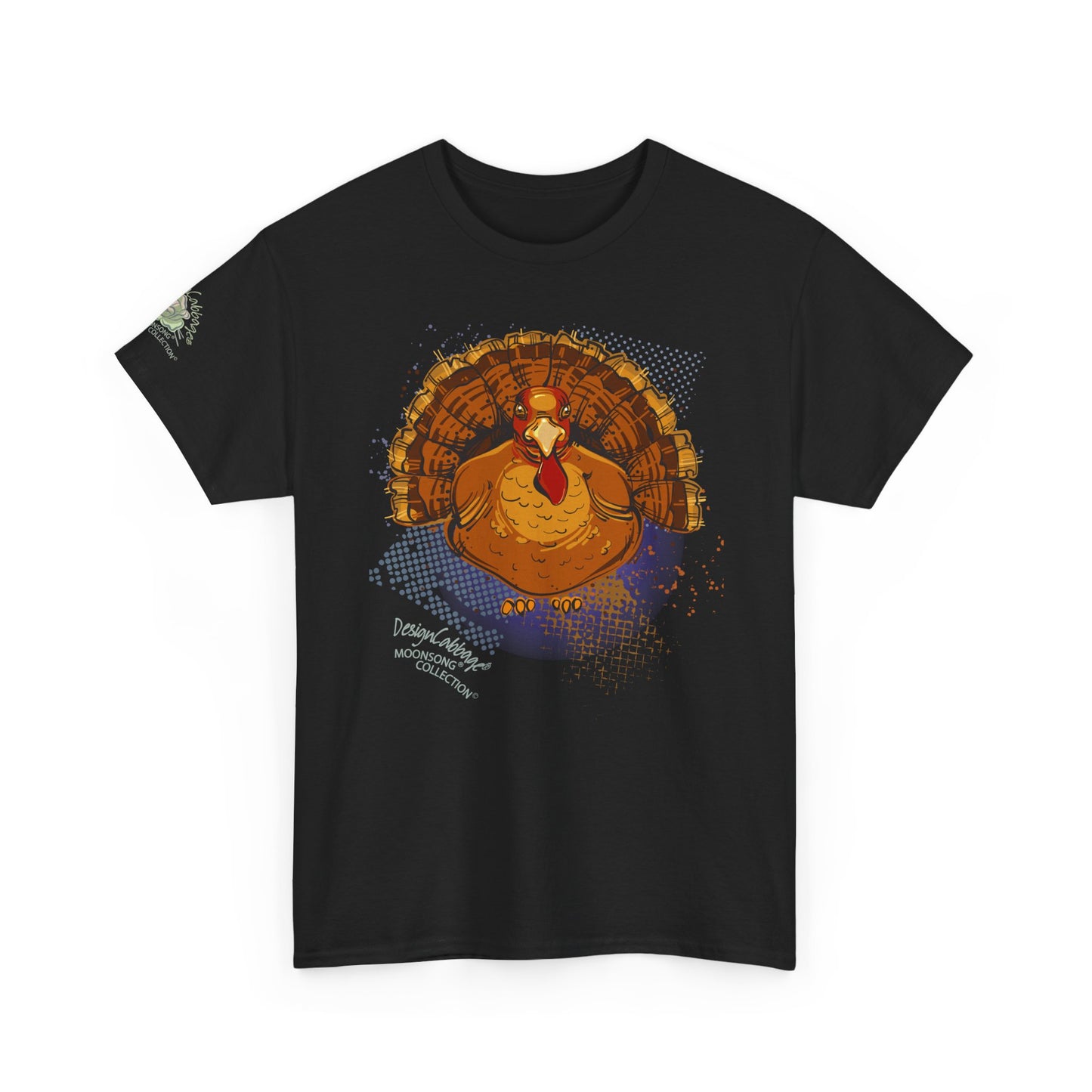 Thanksgiving Christmas Turkey Gobbler Graphic T-Shirt - MoonSong® Holiday Collection - Unisex-Fit Tee