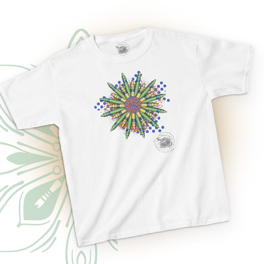 Crayon Mandala Graphic T-Shirt - Brush&Pen® Collection - Kids' Tee