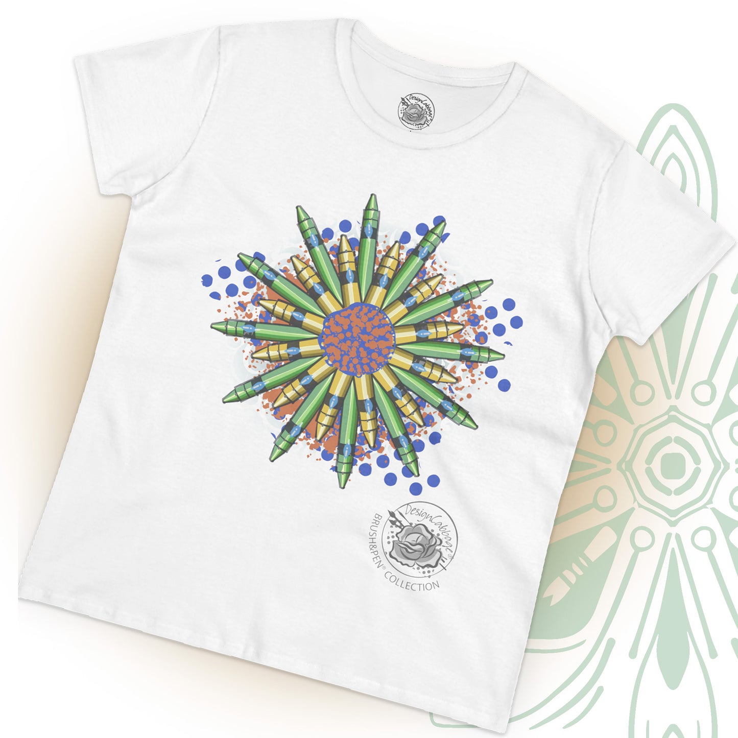 Crayon Mandala Graphic T-Shirt - Brush&Pen® Collection - Women's Tee