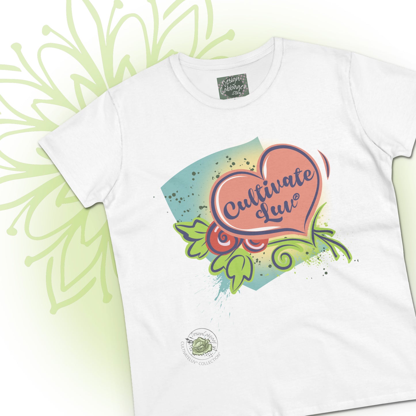 Love Heart Graphic T-Shirt - CultivateLuv® Collection - Women's Tee