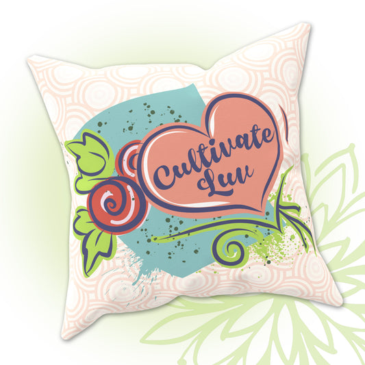 Love Heart Graphic Throw Pillow - CultivateLuv® Collection