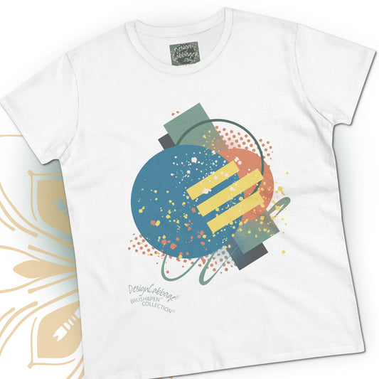 Earth To Mars Abstract Cosmic Graphic T-Shirt - Brush&Pen® Collection - Women's Tee
