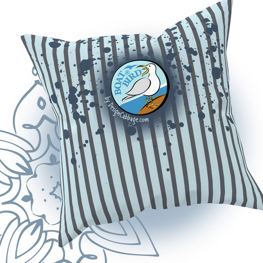 Sailboat Graphic Throw Pillow - BoatBird® Collection