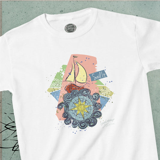 Sailboat Graphic T-Shirt - BoatBird® Collection - Kids' Tee