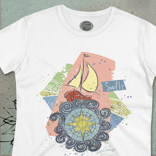 Sailboat Graphic T-Shirt - BoatBird® Collection - Women's Tee