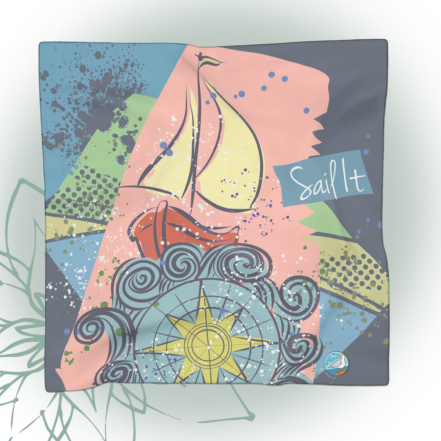 Sailboat Nautical Graphic Scarf - BoatBird® Collection