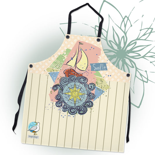 Sailboat Graphic Apron - BoatBird® Collection