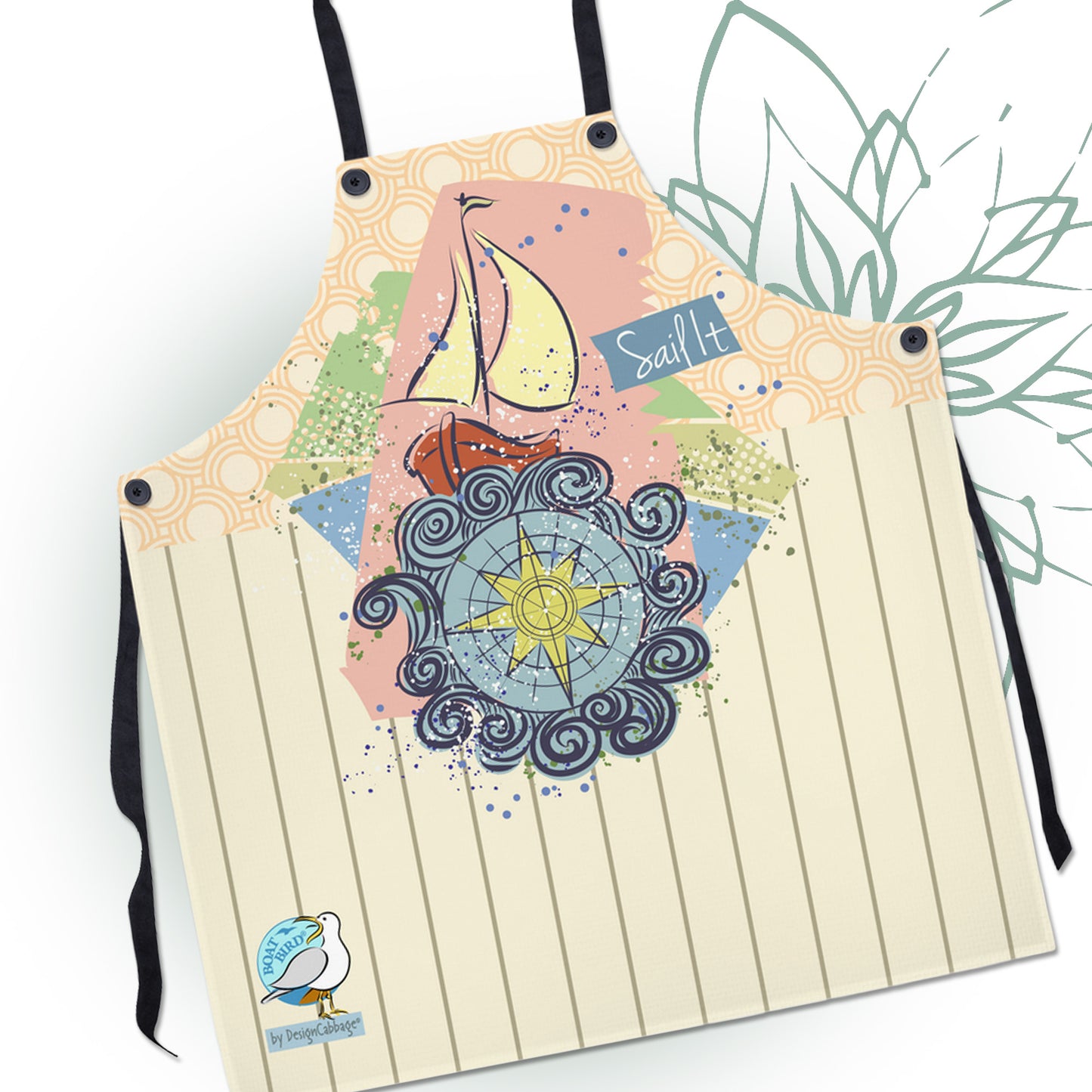 Sailboat Graphic Apron - BoatBird® Collection