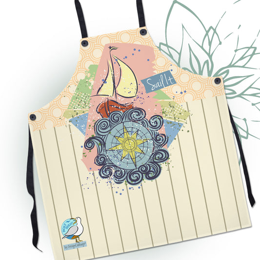 Sailboat Graphic Apron - BoatBird® Collection