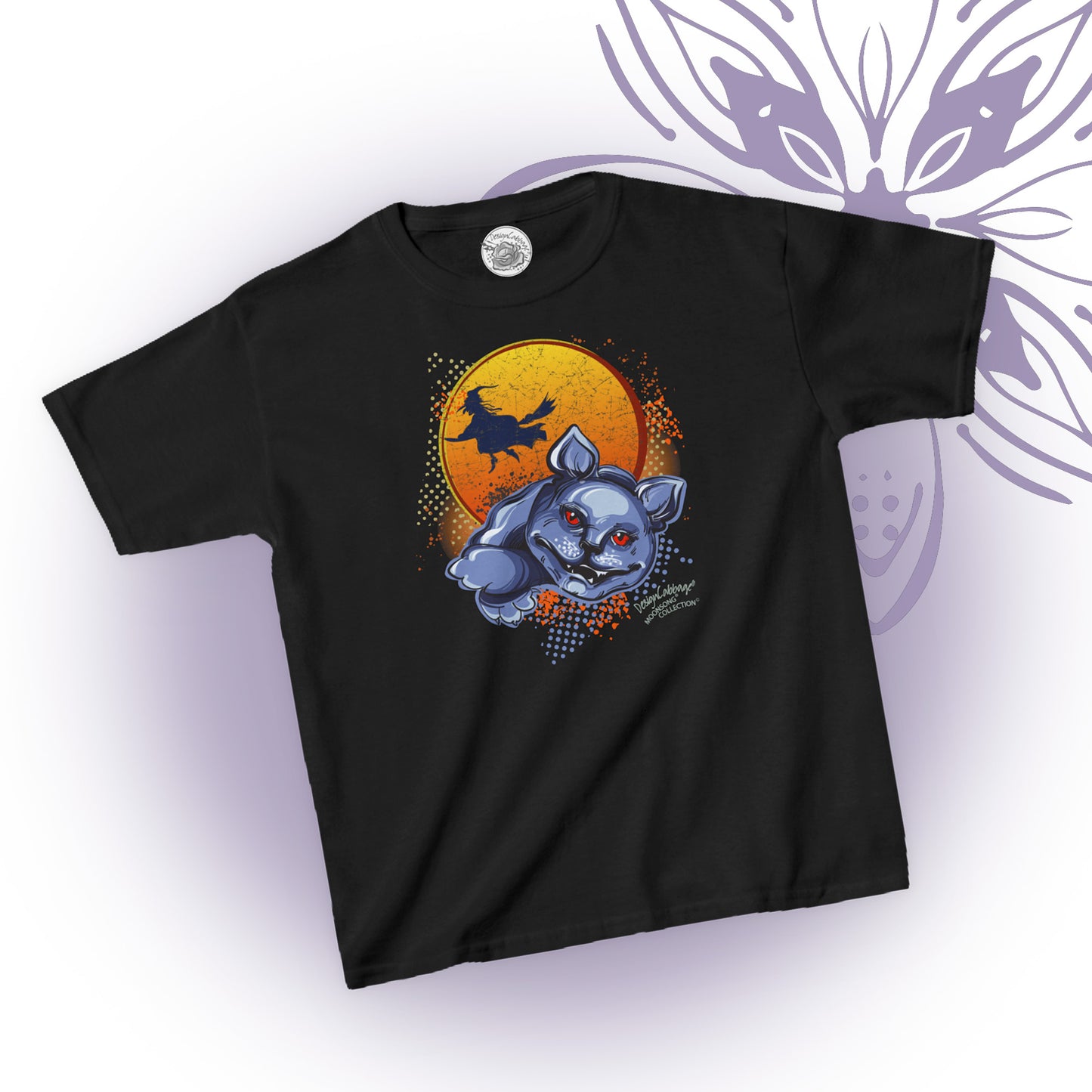 Halloween Cat Graphic T-Shirt - MoonSong® Collection - Kid's Tee