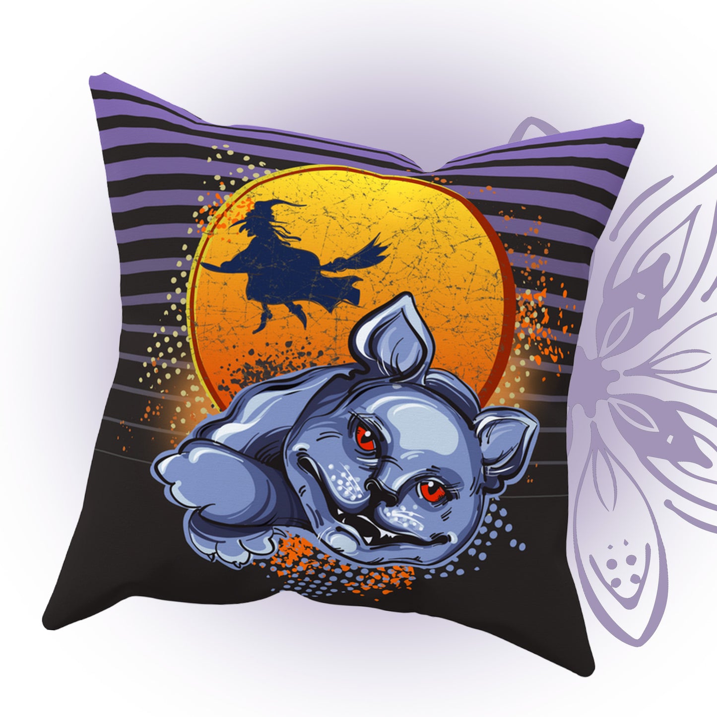 Halloween Cat Graphic Throw Pillow - MoonSong® Collection