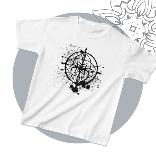 Earth Compass Graphic T-Shirt - Brush&Pen® Collection - Kids' Tee